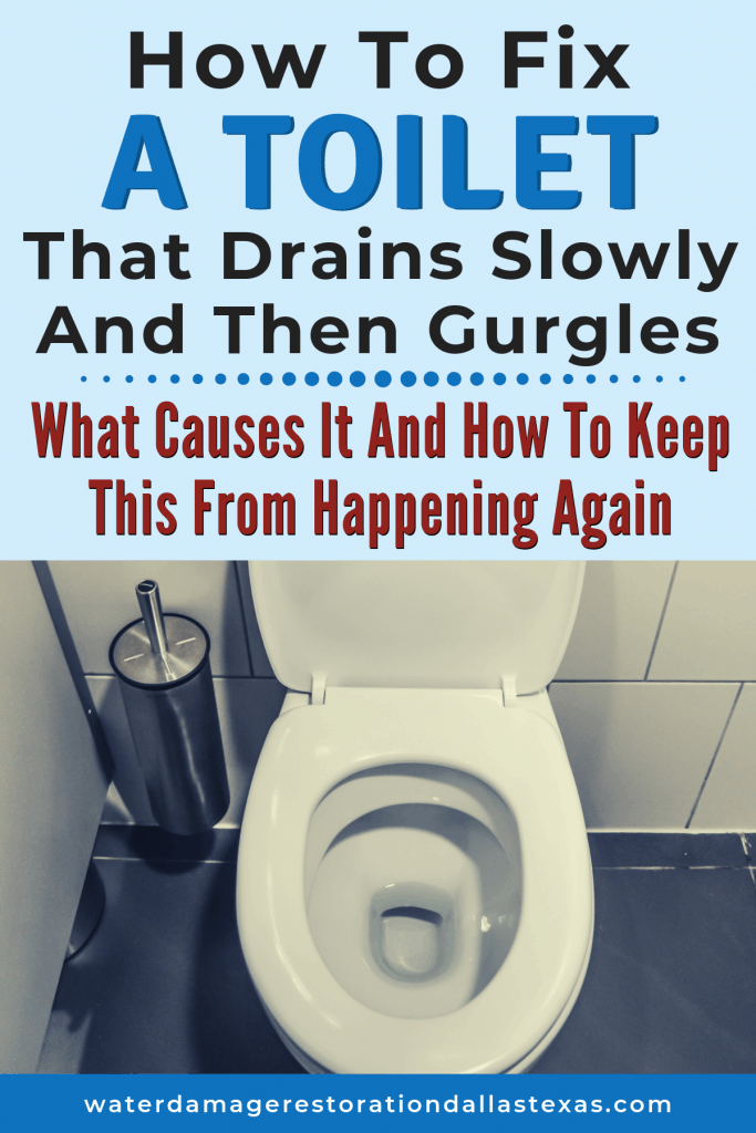 How to fix a toilet that gurgles